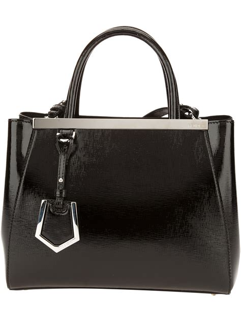 fendi black bag 2jours|Fendi 2jours handbag.